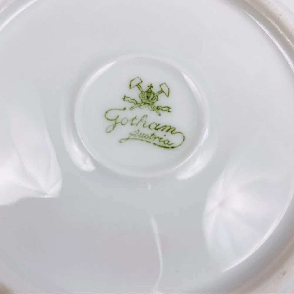 Vintage Austrian Hand Painted Pansy Floral Plate 6